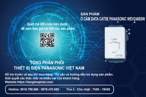 ổ cắm Panasonic Data CAT5E WEV2488SW 2