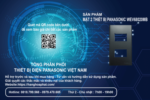 Mặt Panasonic 2 thiết bị WEV68020MB 1