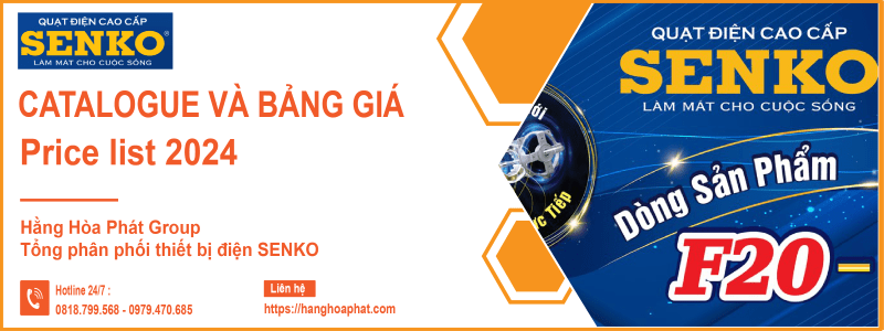 cataloge và bảng giá quạt senko