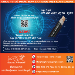 Dây điện cadivi CXV400-1