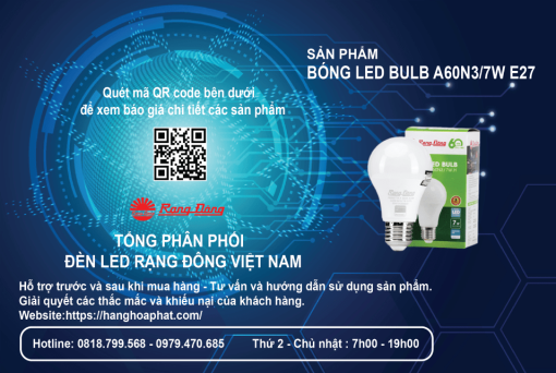 Bóng Đèn Rạng Đông BULB A60N3/7W-2