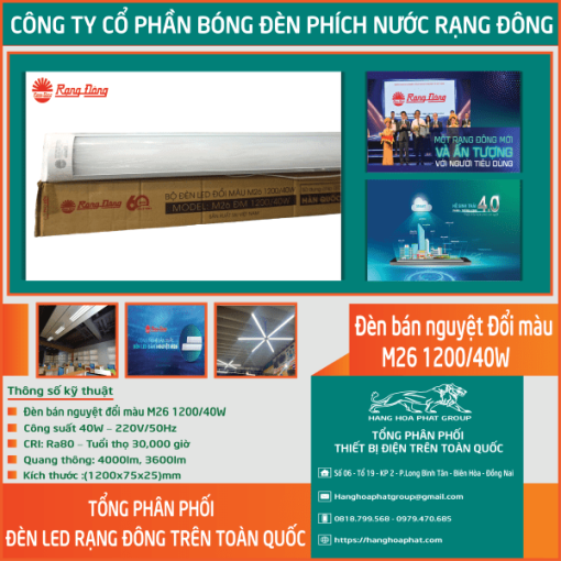 Đèn Bán Nguyệt Rạng Đông Đổi Màu M26