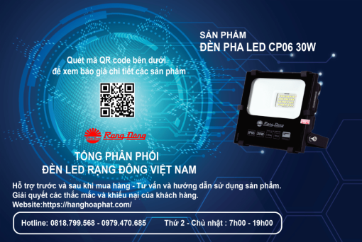 Đèn Pha LED CP06 30W Rạng Đông-1