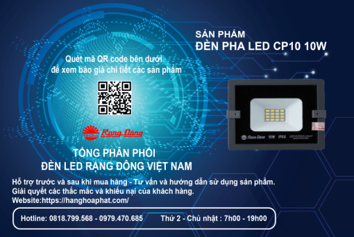 Đèn Pha LED CP10 10W Rạng Đông-1