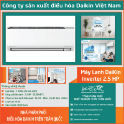 Máy Lạnh Daikin Inverter 2.5 HP